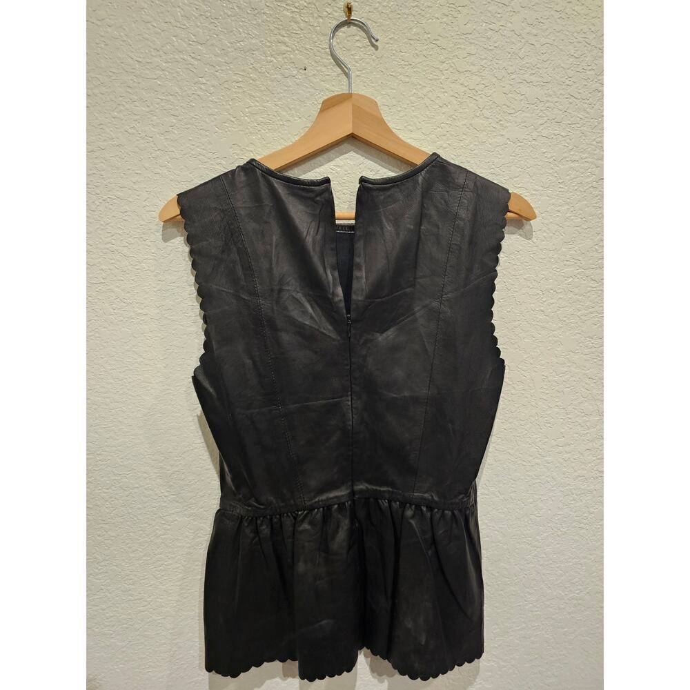 Leather blouse Madewell Black size S - Picture 3 of 4
